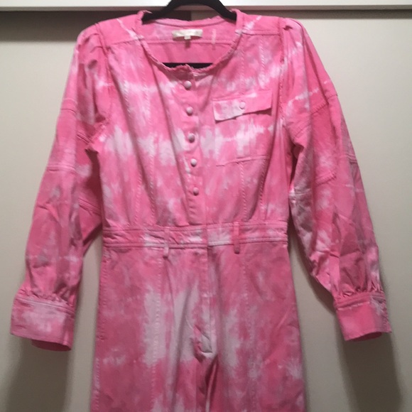 LOVESHACKFANCY
Paca tie-dyed belted denim jumpsuit - Picture 5 of 10